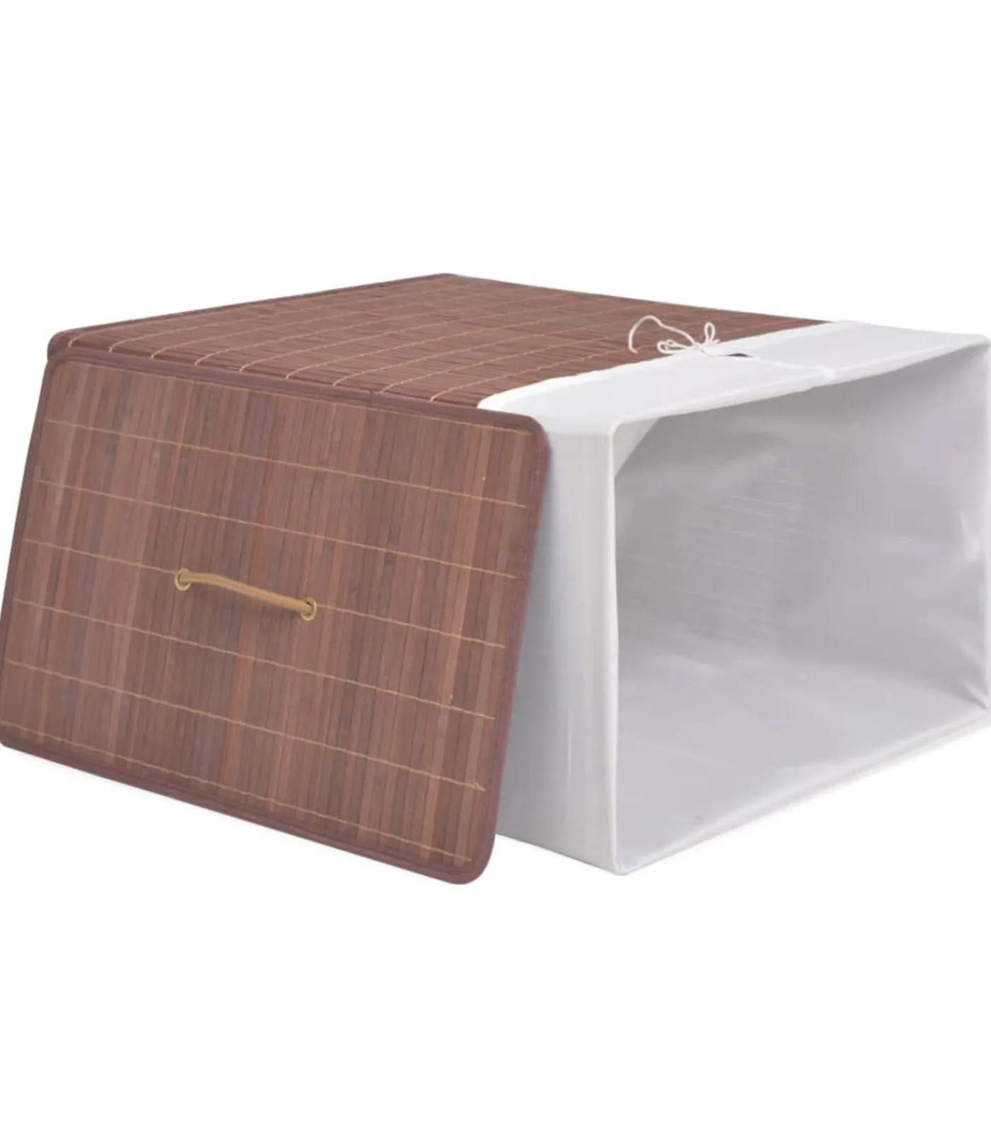 vidaXL Wasmand rechthoekig bamboe bruin