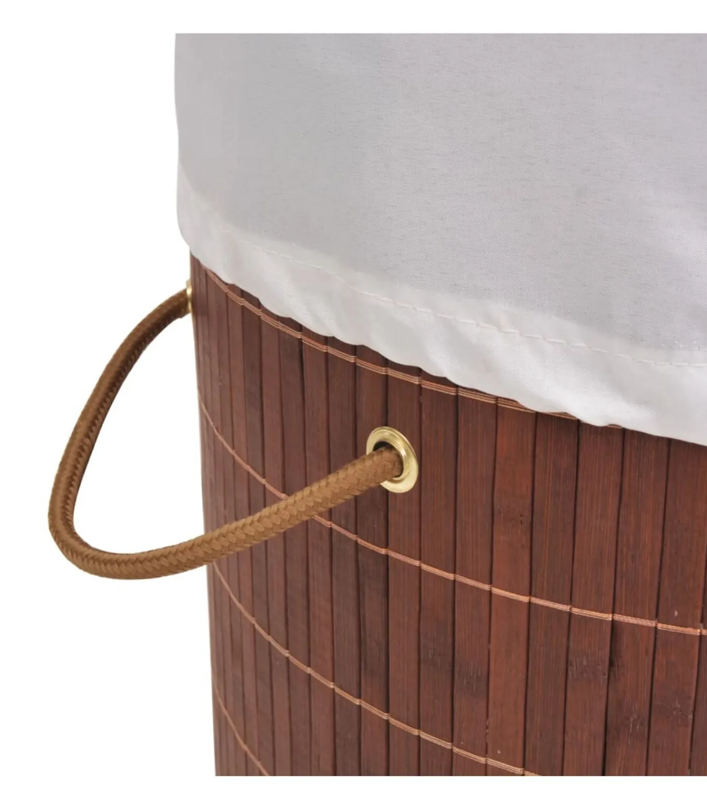 Clearance Wasmand rond bamboe bruin Manden En Bakken