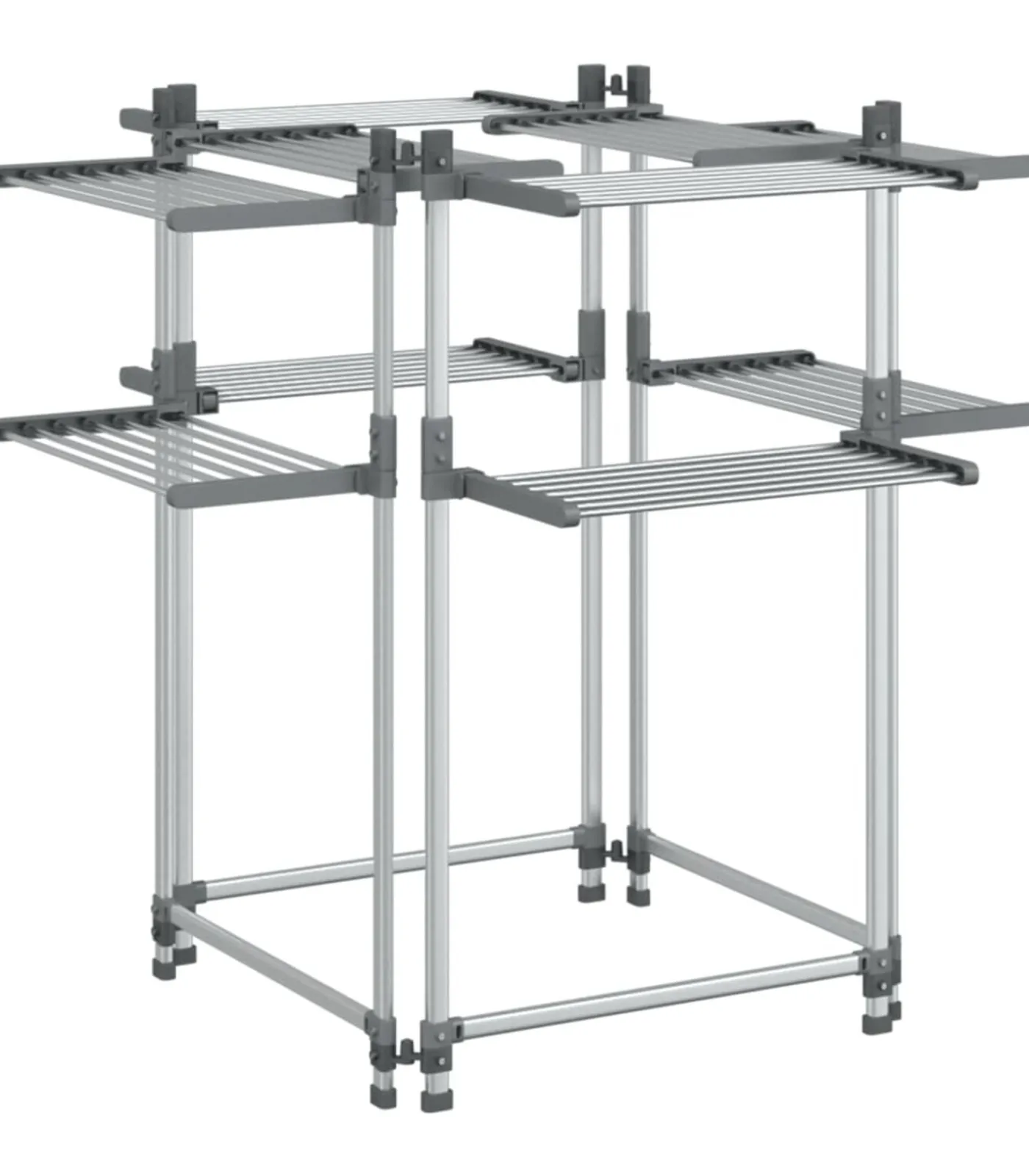 vidaXL Wasrek 107x107x120 cm aluminium