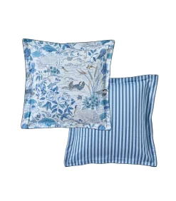 Sanderson WATER GARDEN Bleu - Kussensloop Satijn katoen