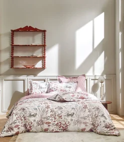 Sanderson WATER GARDEN Rose - Hoeslaken Satijn katoen