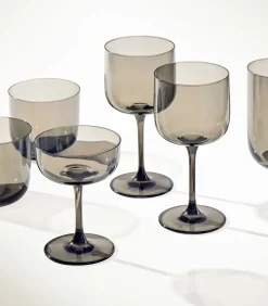 New Waterglas, Set 2-dlg Like Smoke Glazen & Karaffen