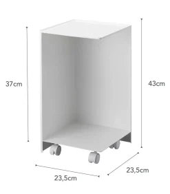 YAMAZAKI WC Rolhouder met Wieltjes - Tower - Wit