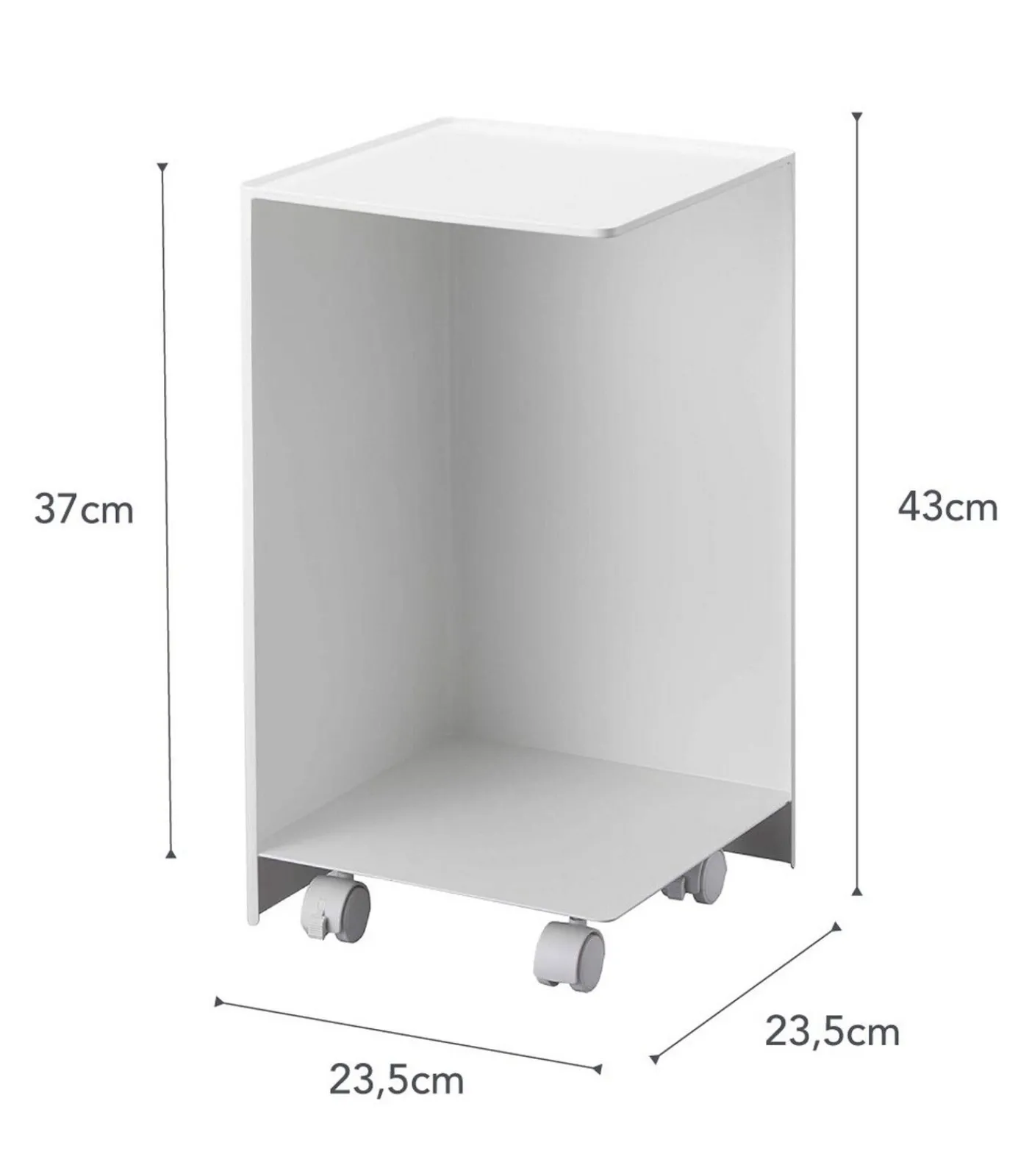 YAMAZAKI WC Rolhouder met Wieltjes - Tower - Wit