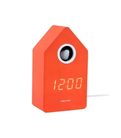 Wekker Cuckoo Led - Oranje - 9x9x15.8cm Klokken