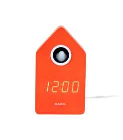 Wekker Cuckoo Led - Oranje - 9x9x15.8cm Klokken