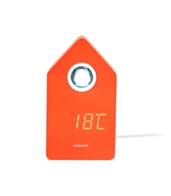 Wekker Cuckoo Led - Oranje - 9x9x15.8cm Klokken