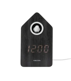 Online Wekker Cuckoo Led - Zwart hout - 6x9x15.3cm Klokken