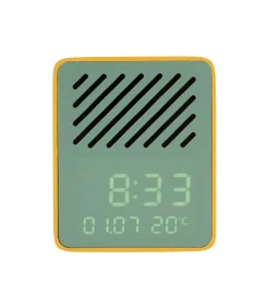 Clearance Wekker Funky Vibes - Heldergeel - 9.5x6.5x11.5cm Klokken