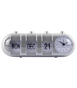 Sale Wekker Retro Tube - Zilver - 9x26x9.3cm Klokken