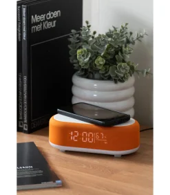 Sale Wekker Vogue - Helderoranje - 19.8x9.8x7cm Klokken