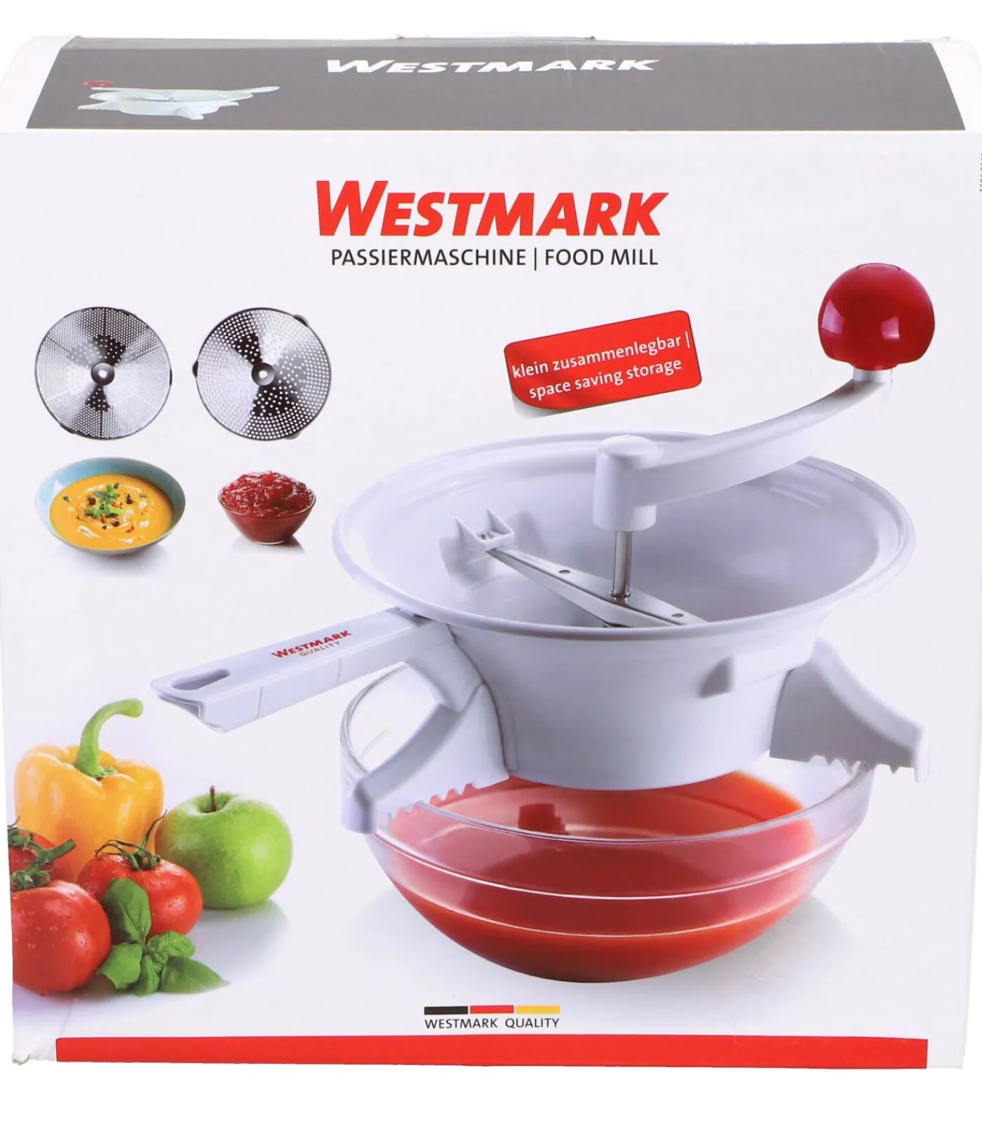 Hot groentezeef kunststof - Passeerzeef 23cm wit keukenhulp Kinderen Speelgoed