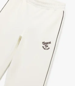 Discount Wijd uitlopende joggingbroek met elastische taille en print DAMES Broeken & Shorts