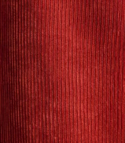 DAMES La Fée Maraboutée Wijde cropped broek van terracotta ribfluweel