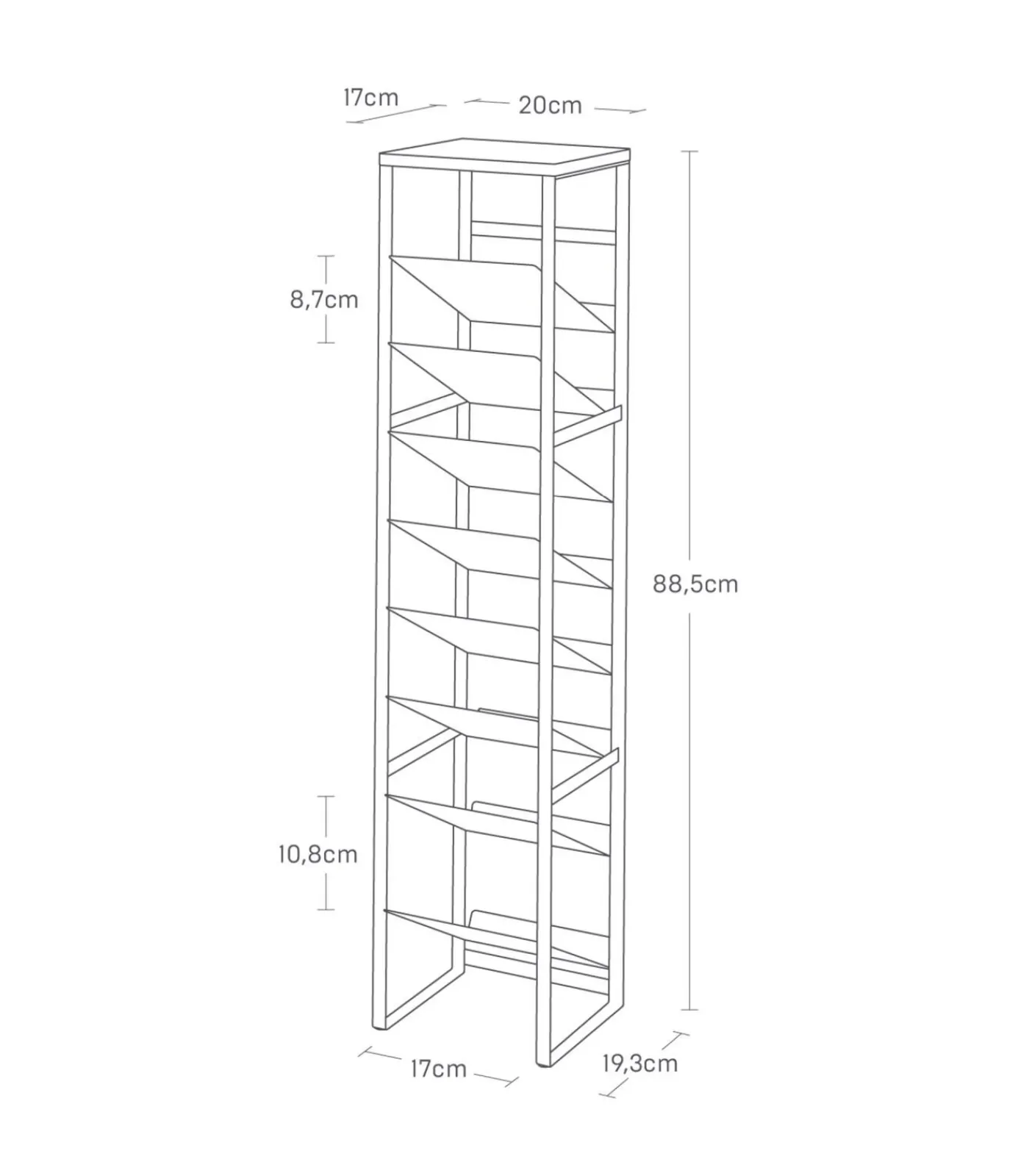 Clearance Wijnrek / Flessenrek - 16 flessen - Tower - Wit Keukenaccessoires