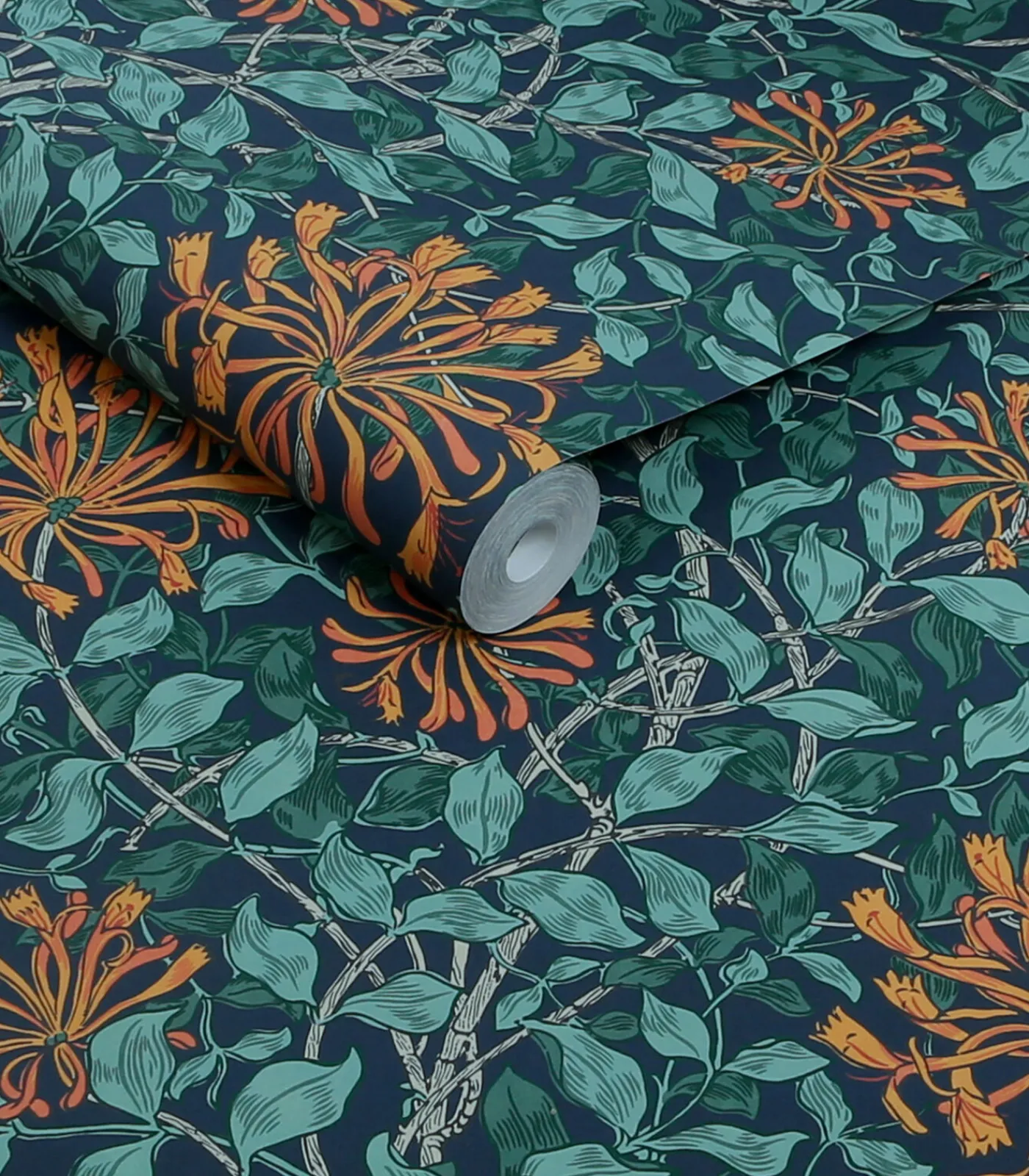 Clearance Vliesbehang - Honeysuckle Tidewater Blue - 1000x52 Wanddecoratie