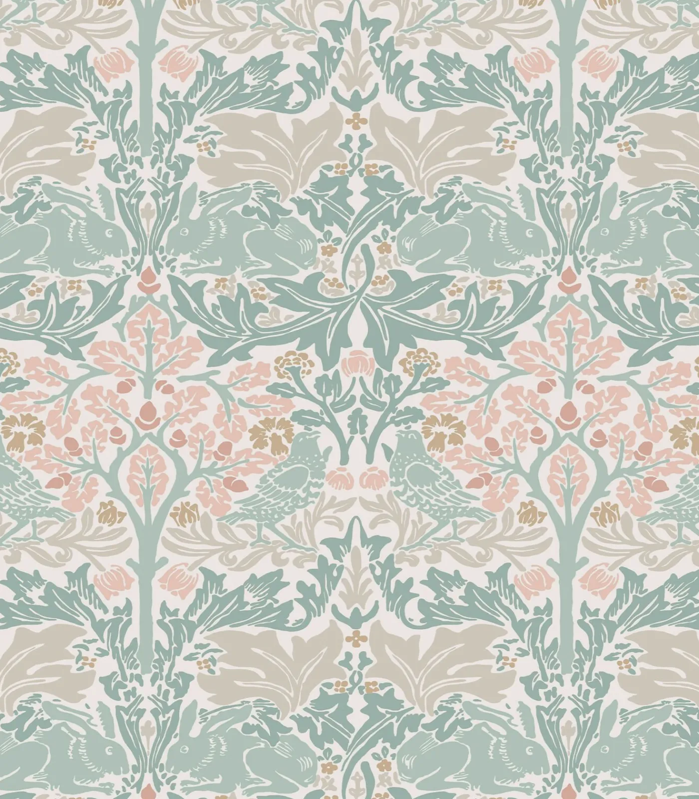 William Morris at Home Vliesbehang - Brother Rabbit Lullaby Blues - 1000x52