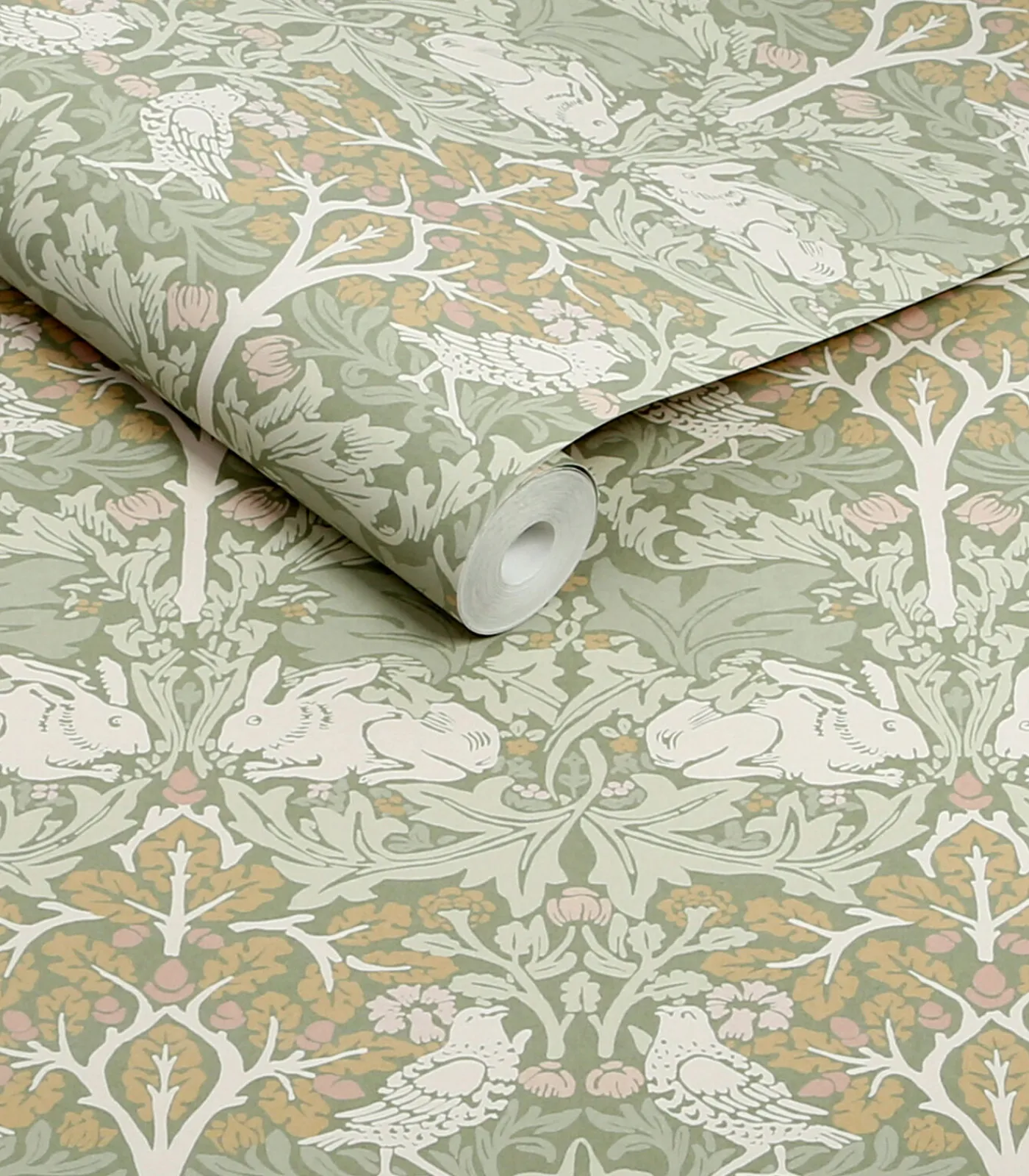 Online Vliesbehang - Brother Rabbit Sage - 1000x52 Wanddecoratie