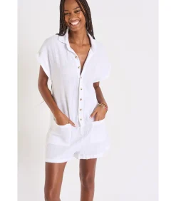 DAMES Banana Moon Wit overhemd met korte mouwen NATAL CHERYLL