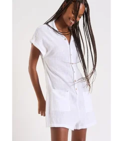 DAMES Banana Moon Wit overhemd met korte mouwen NATAL CHERYLL