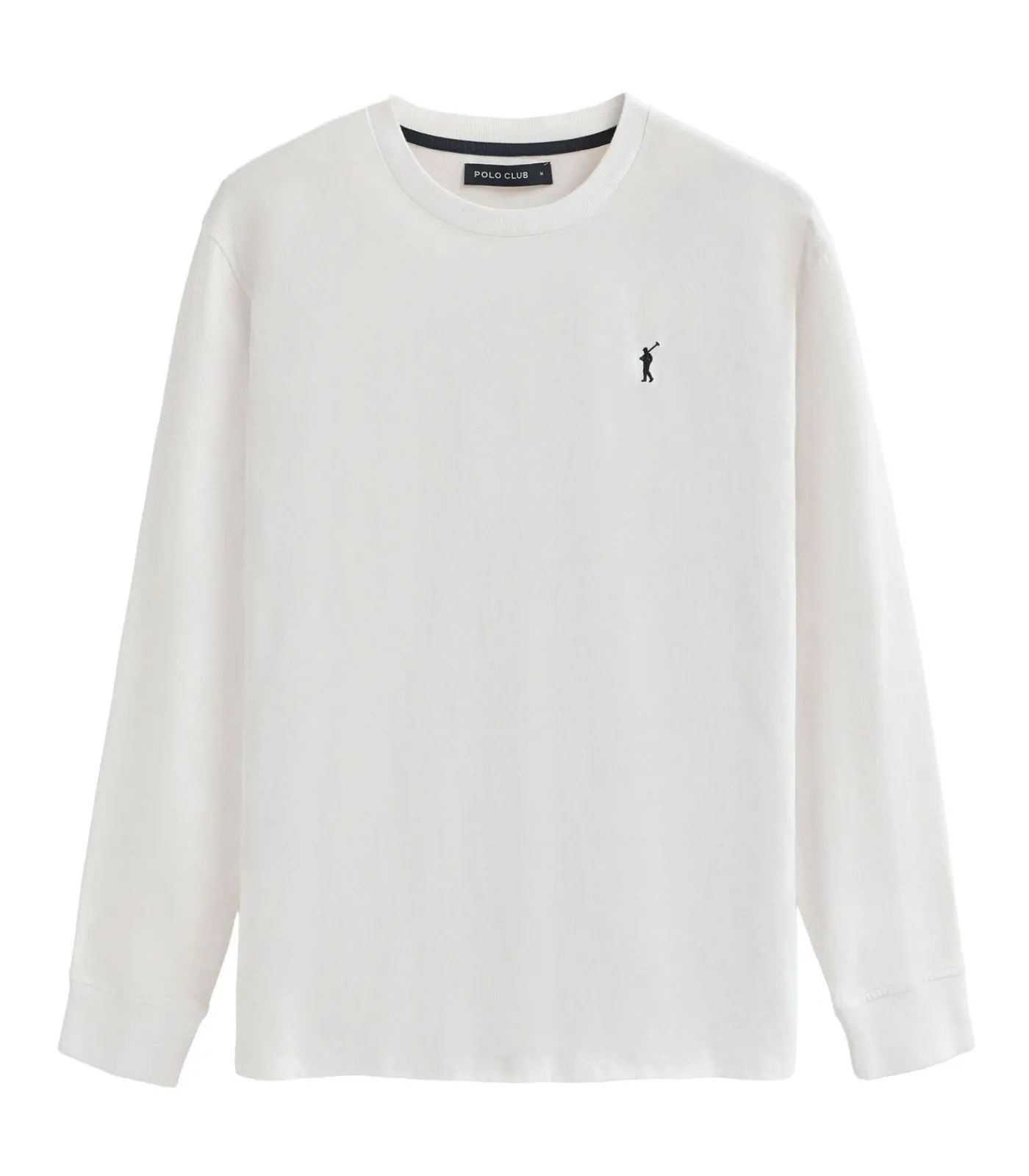 Discount Wit T-shirt met lange mouwen en geborduurd Rigby Go-logo. Heren T-Shirts & Polo's