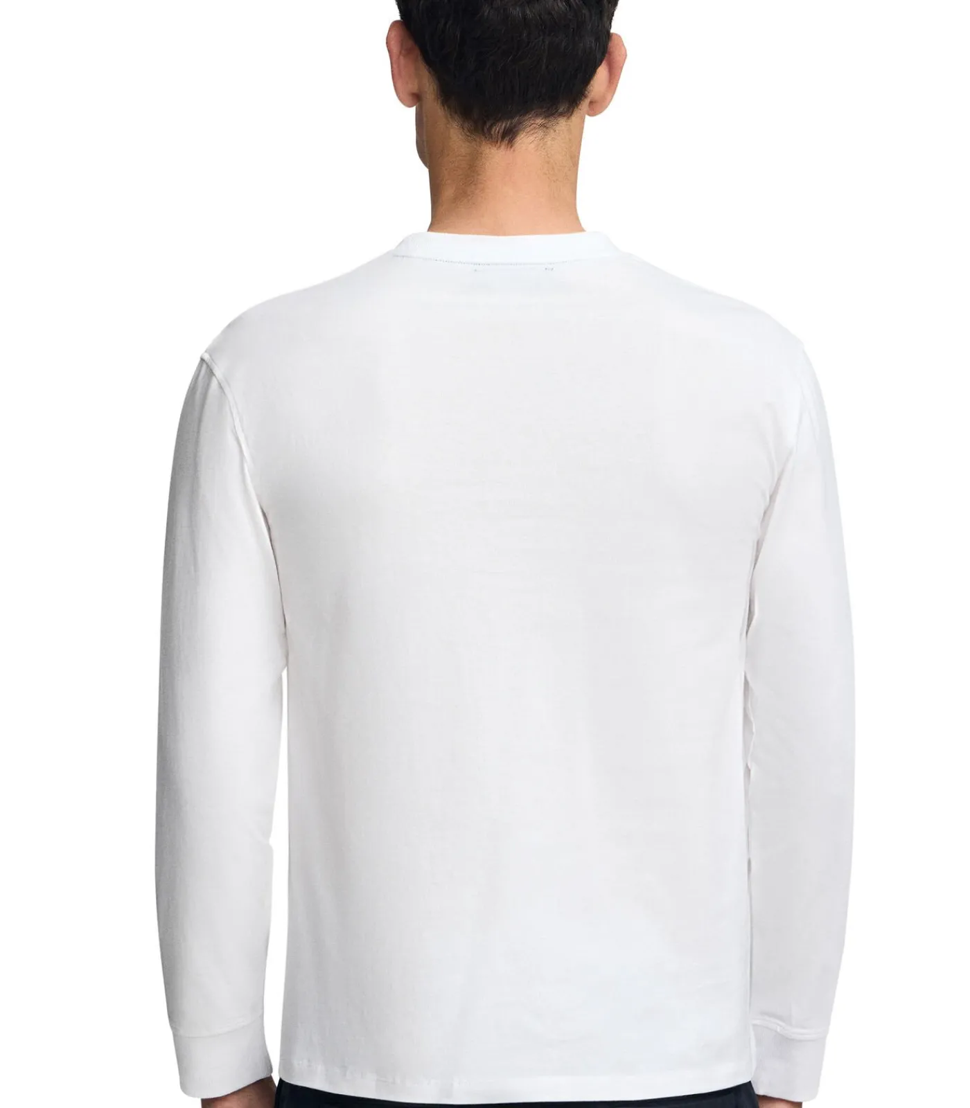 Discount Wit T-shirt met lange mouwen en geborduurd Rigby Go-logo. Heren T-Shirts & Polo's