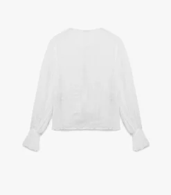 Online Witte Blouse Met Lange Mouwen En Volants DAMES Overhemden & Blouses