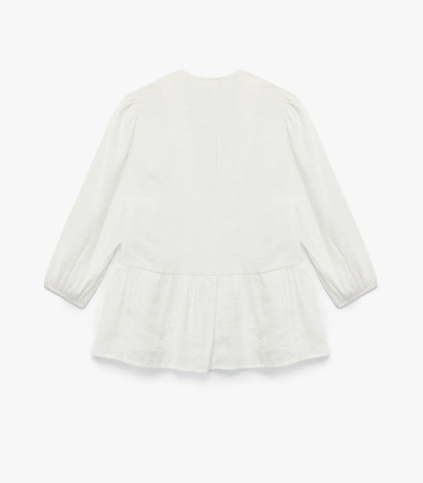 DAMES Koton Witte Blouse V-hals 3/4 Mouwen Peplum