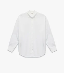Witte Katoenen Blouse Lange Mouwen DAMES Overhemden & Blouses