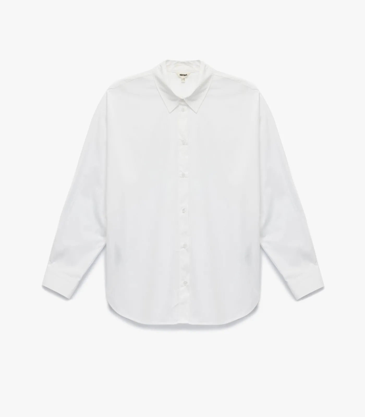 Witte Katoenen Blouse Lange Mouwen DAMES Overhemden & Blouses