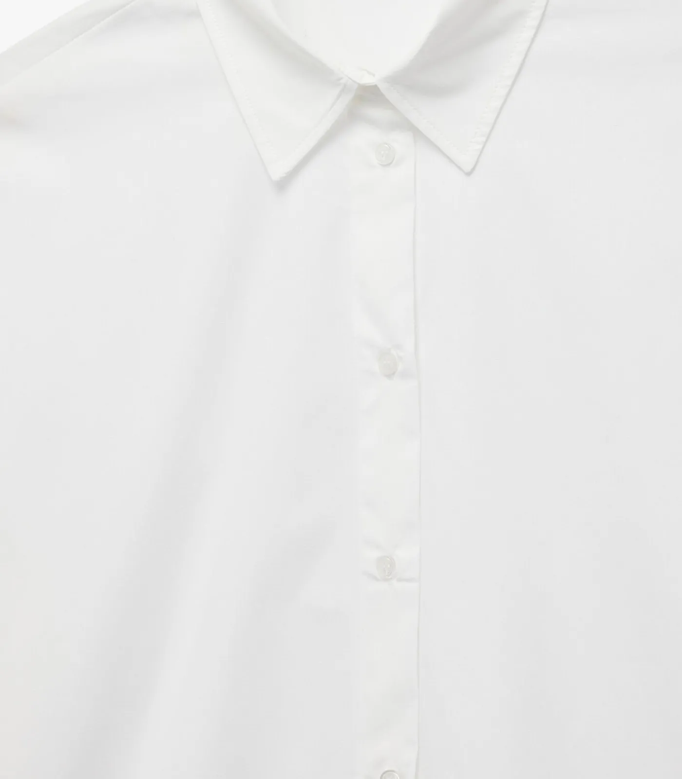 Witte Katoenen Blouse Lange Mouwen DAMES Overhemden & Blouses