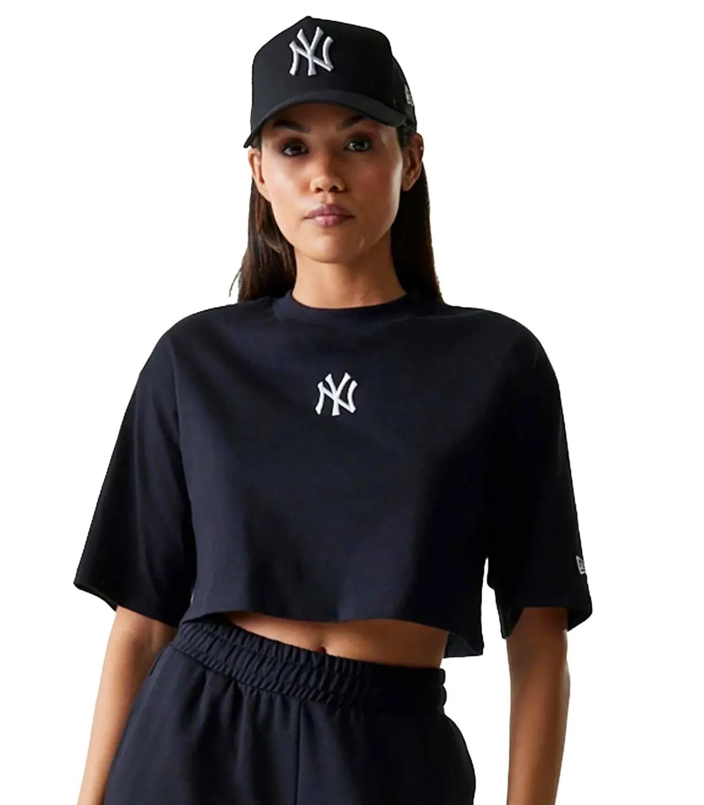 Outlet Wmns Le Midi Crop Tee Neyyan Blk DAMES T-Shirts & Tops