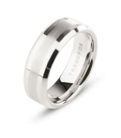 Heren TrendFox Wolfraam Heren Ring - Tungsten - Zilver Kleurig