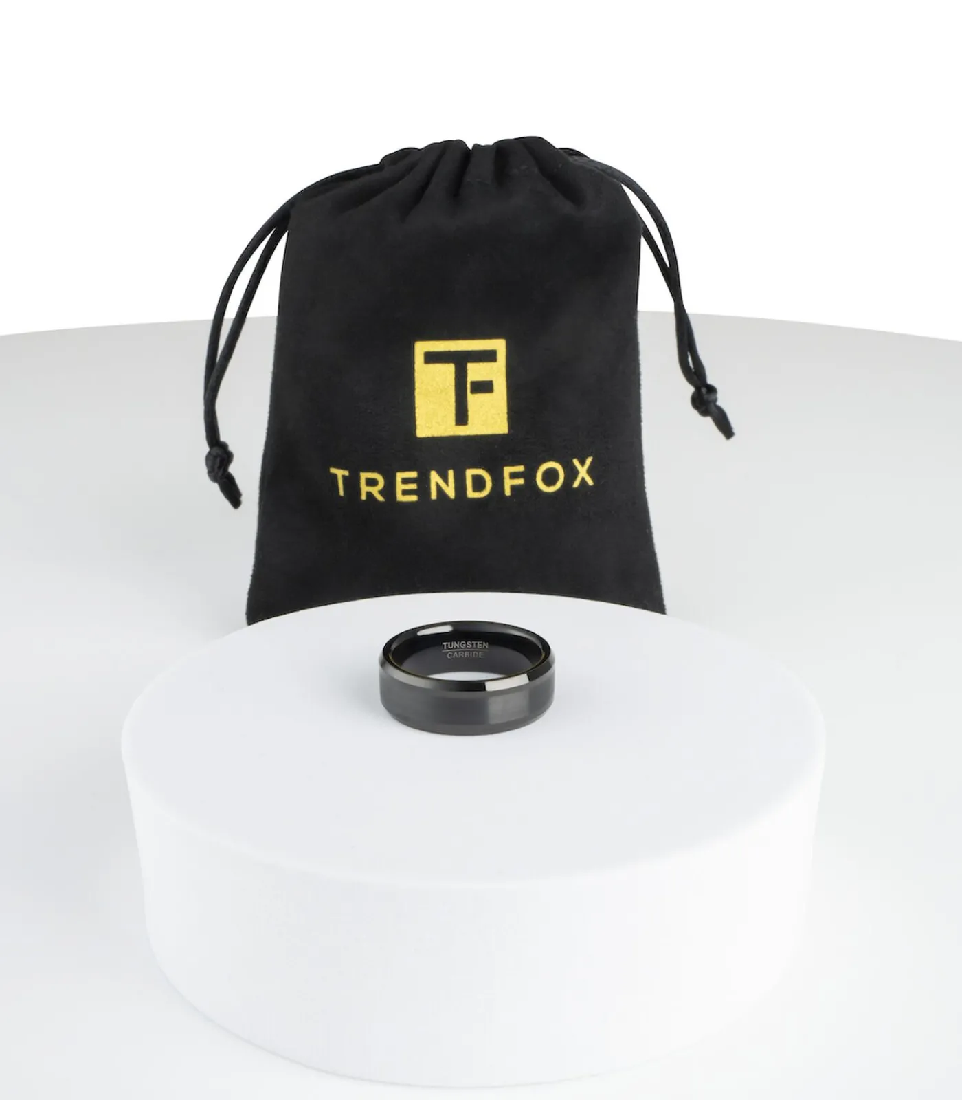 Heren TrendFox Wolfraam Heren Ring - Tungsten - Zwart