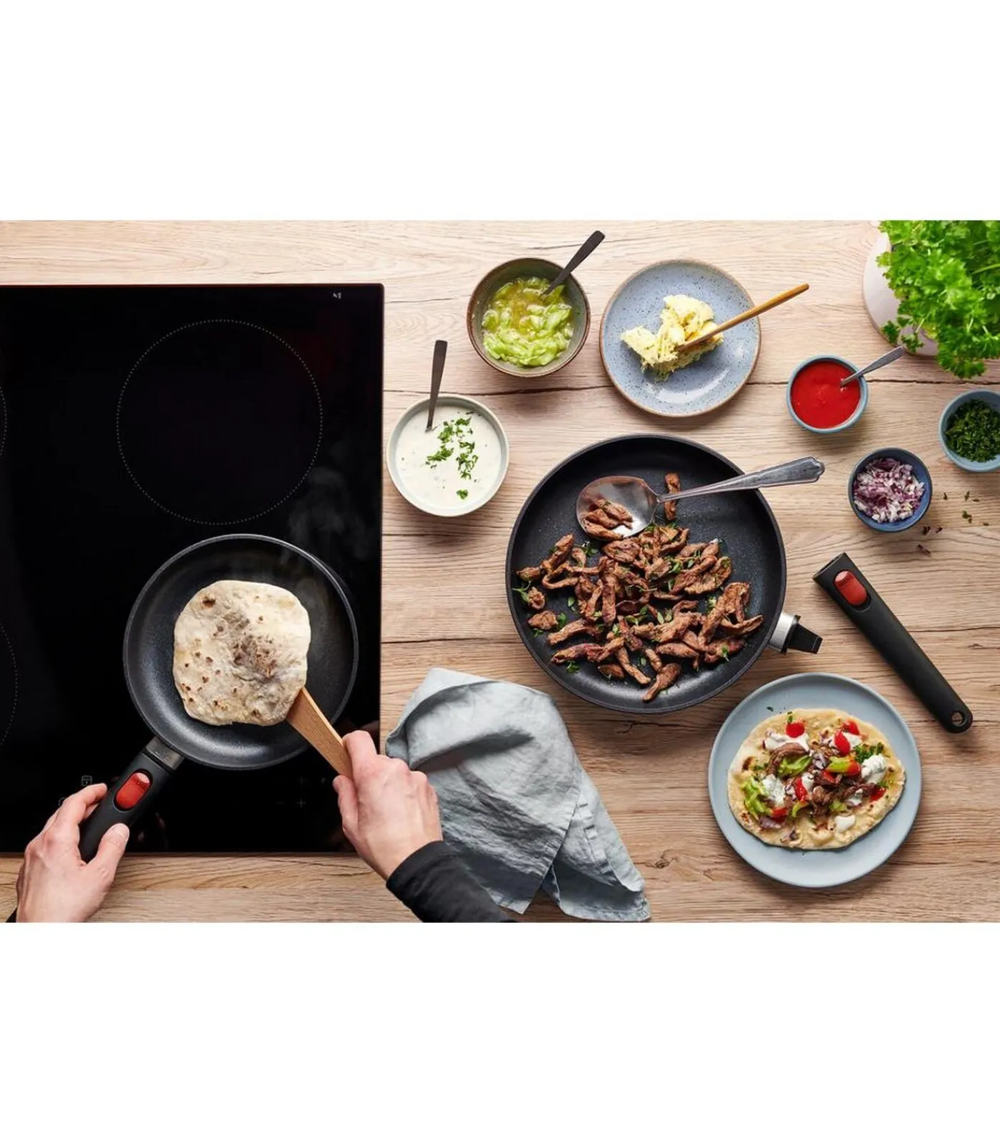 Discount EcoLite QXR Koekenpan inductie met afneembare greep - Ø240mm - Zwart Potten & Pannen