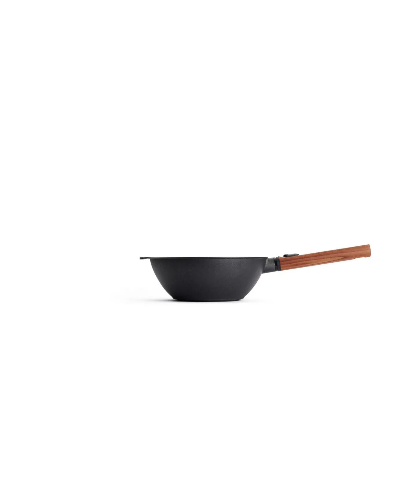 Discount EcoLogic QXR Wok inductie met houten afneembare greep - Ø240mm - H 90mm - Zwart Potten & Pannen