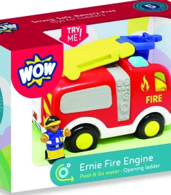 Clearance brandweerauto Ernie Fire Engine speelgoedvoertuig oranje Kinderen Speelgoed