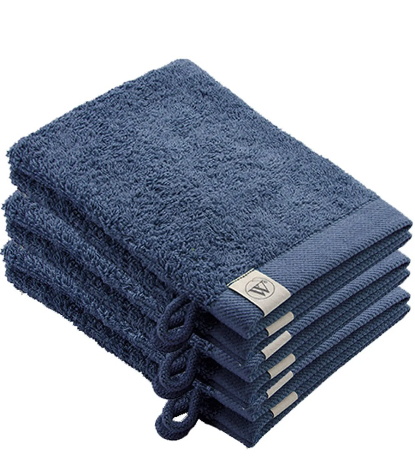 Hot 6x Remade Cotton Washandjes Blauw Washandjes
