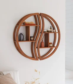 Tikamoon Ying Yang - Wandplank van massief teakhout