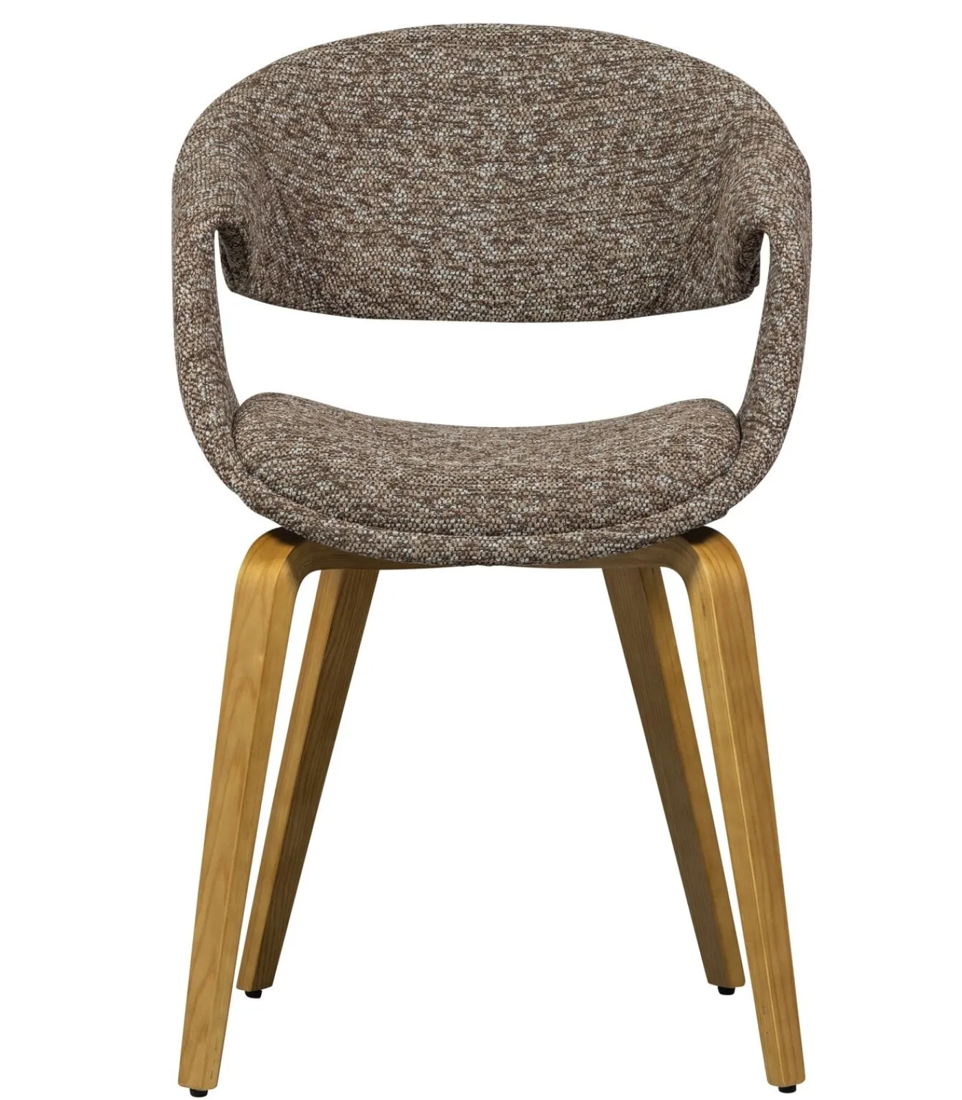 Discount Yossi Eetkamerstoelen Houten Naturel Poot - Bruin - Set van 6 Stoelen