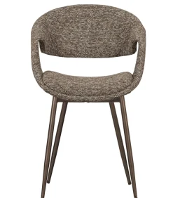 Discount Yossi Eetkamerstoelen Metalen Koper Poot - Bruin - Set van 6 Stoelen
