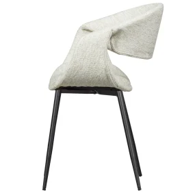 Sale Yossi Eetkamerstoelen Metalen Zwarte Poot - Naturel - Set van 6 Stoelen