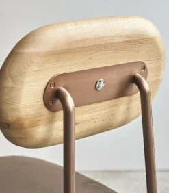 Discount Yutapi - Eiken stoel brown Stoelen