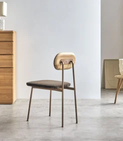 Discount Yutapi - Eiken stoel brown Stoelen