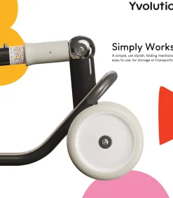 Kinderen Yvolution kinderstep Classic Glider Black - verstelbaar en opvouwbaar