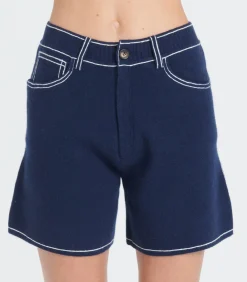 DAMES Studio Cashmere8 ZAYA 15 Gebreide korte broek Milano - 100% kasjmier