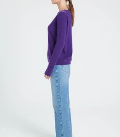 Clearance ZAYA 11 Intarsia Peter Pan Collar Trui - 100% kasjmier DAMES T-Shirts & Tops