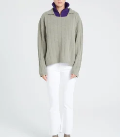 Hot ZAYA 17 Peter Pan Kraag Trui 6 laags - 100% kasjmier DAMES T-Shirts & Tops