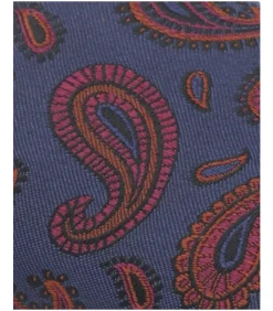 New Zijde Pochet Paisley Navy Heren Kostuums & Blazers