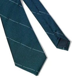 Heren Polo Club Zijden stropdas met ruitpatroon en -logo